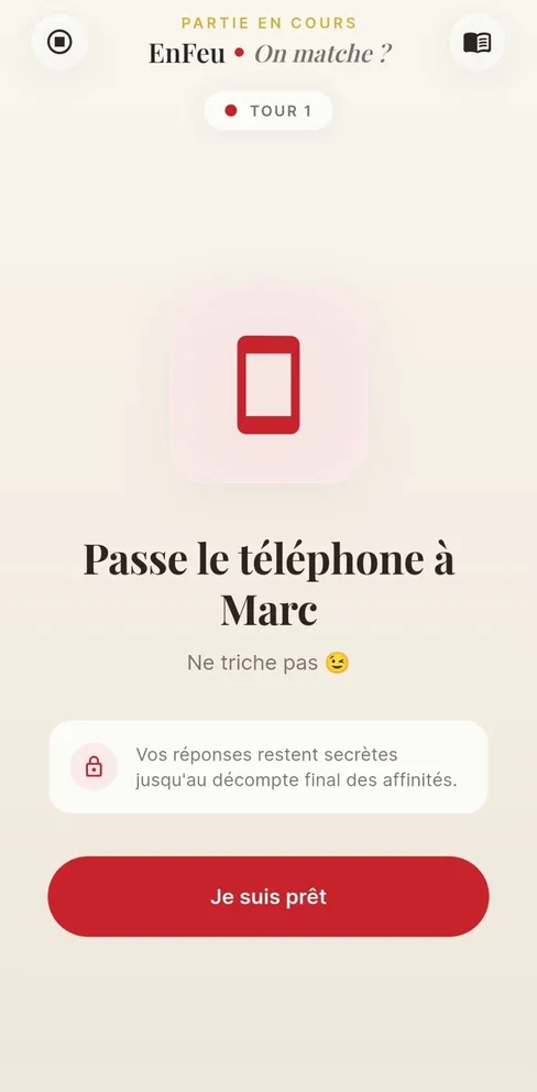 Match de fantasmes : passez le téléphone à votre partenaire pour voter en secret